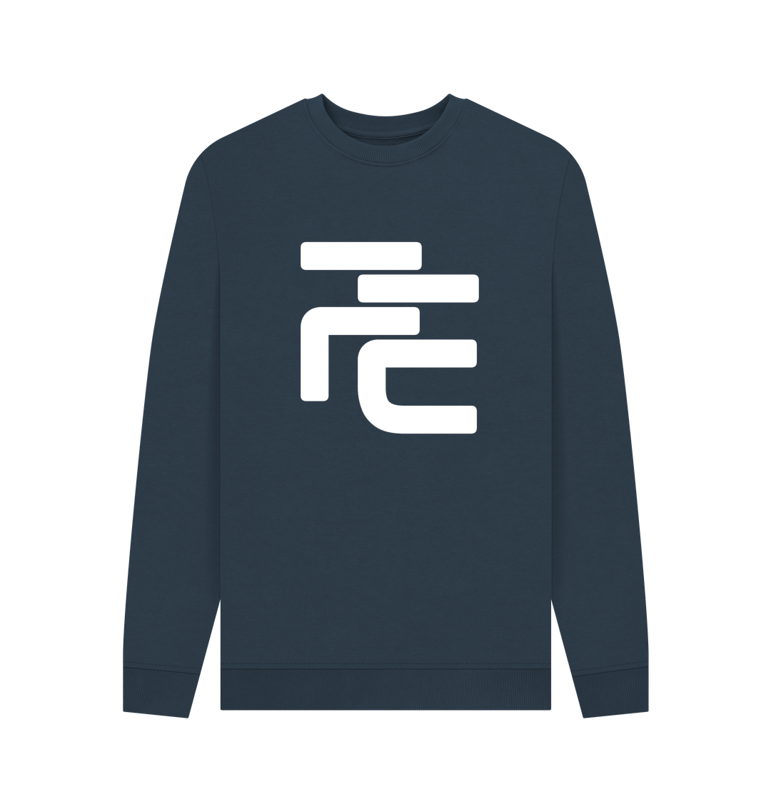 Image of Navy Blue Printed Sweater